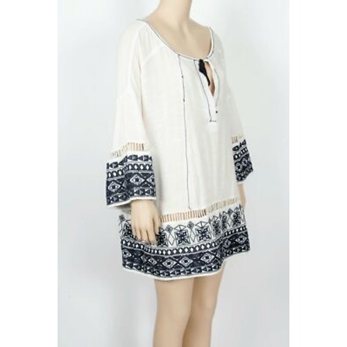 Free People Noyal Counting Stars Embroidered Tunic Size Large